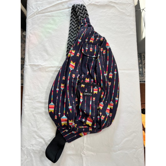 Ambry Navy Multicolor Arrow Rope Strap Crossbody Bag One Size - Picture 1 of 3